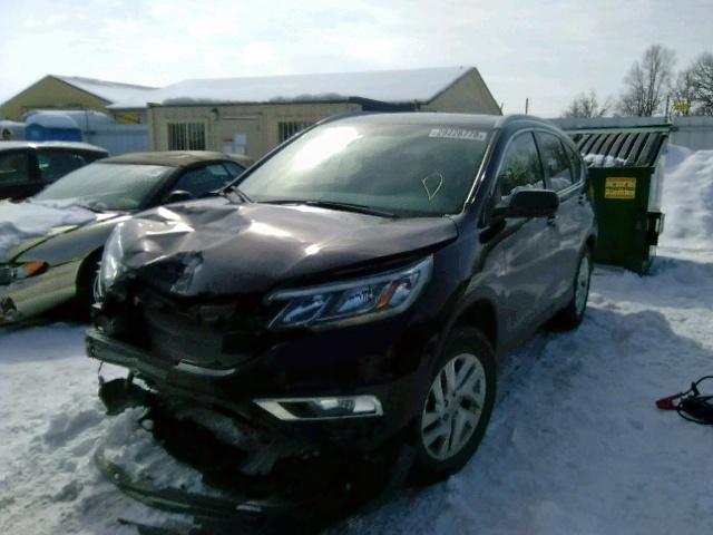 5J6RM4H75GL137667 - 2016 HONDA CR-V EXL BLACK photo 2