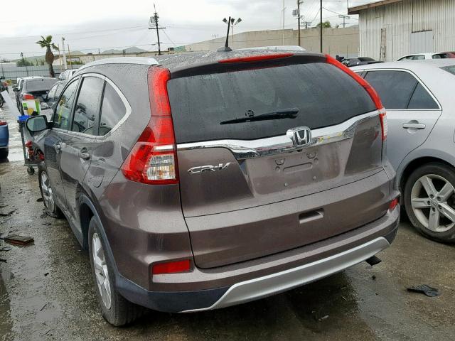 2HKRM3H74GH527079 - 2016 HONDA CR-V EXL GRAY photo 3