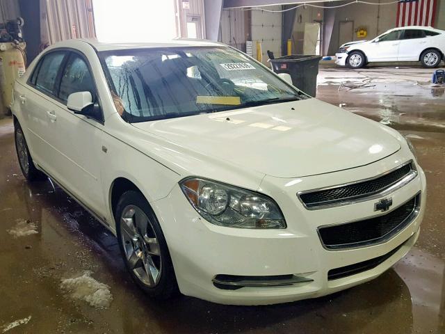 1G1ZH57B684298149 - 2008 CHEVROLET MALIBU 1LT WHITE photo 1