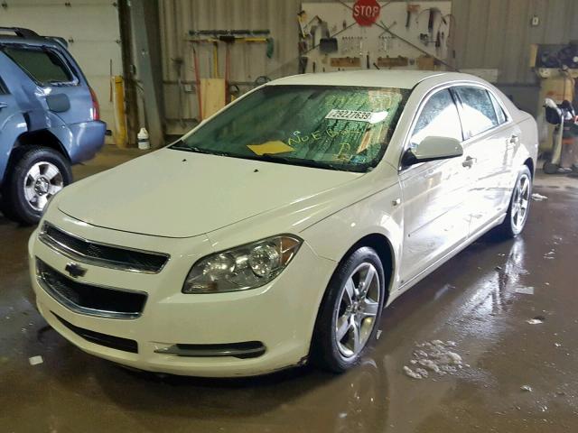 1G1ZH57B684298149 - 2008 CHEVROLET MALIBU 1LT WHITE photo 2