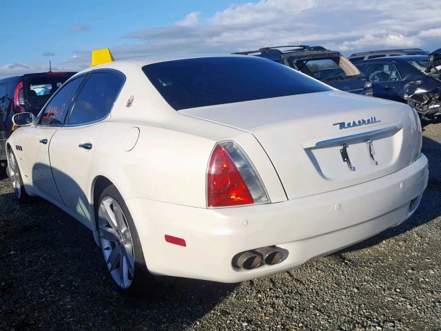 ZAMCE39A270027847 - 2007 MASERATI QUATTROPOR WHITE photo 3