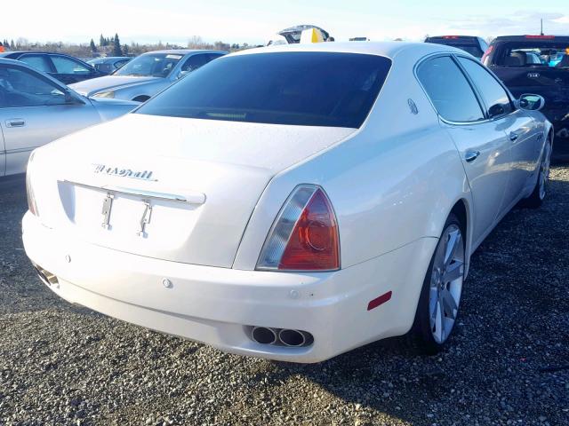 ZAMCE39A270027847 - 2007 MASERATI QUATTROPOR WHITE photo 4