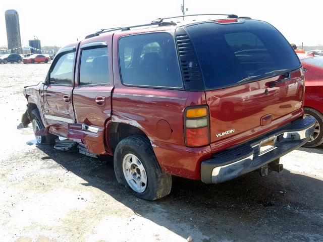 1GKEC13Z64J214623 - 2004 GMC YUKON BURGUNDY photo 3