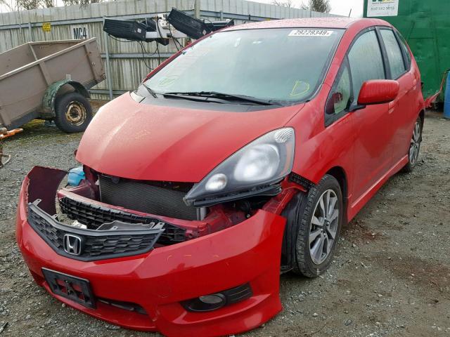 JHMGE8H54DC046013 - 2013 HONDA FIT SPORT RED photo 2