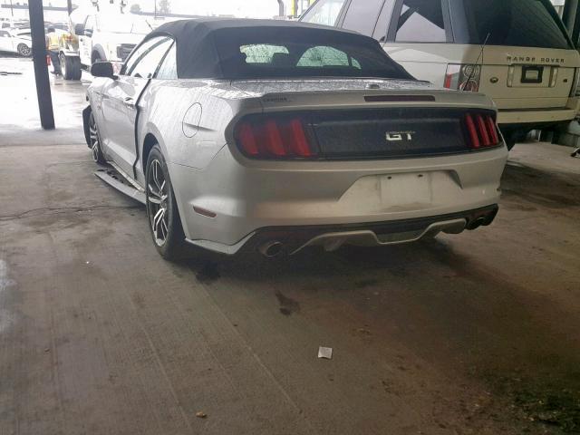 1FATP8FF8H5295890 - 2017 FORD MUSTANG GT SILVER photo 3