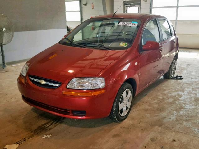 KL1TD66607B792799 - 2007 CHEVROLET AVEO BASE Qırmızı foto 2