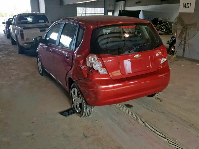 KL1TD66607B792799 - 2007 CHEVROLET AVEO BASE Qırmızı foto 3