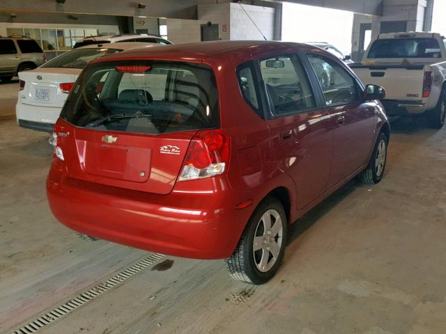 KL1TD66607B792799 - 2007 CHEVROLET AVEO BASE Qırmızı foto 4