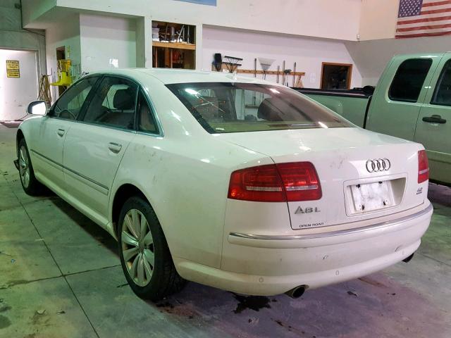 WAUMV94E39N002576 - 2009 AUDI A8 L QUATT WHITE photo 3