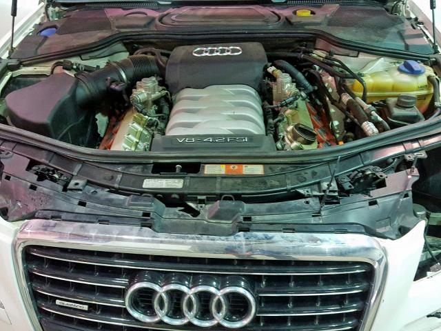 WAUMV94E39N002576 - 2009 AUDI A8 L QUATT WHITE photo 7