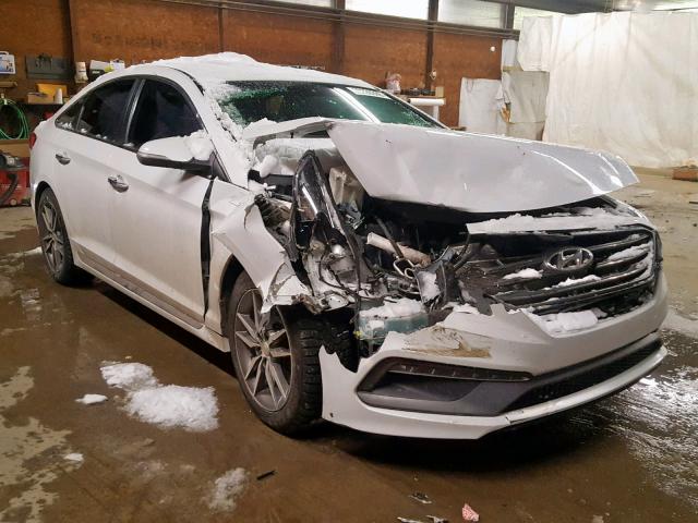 5NPE34AB8FH099554 - 2015 HYUNDAI SONATA SPO WHITE photo 1