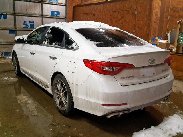 5NPE34AB8FH099554 - 2015 HYUNDAI SONATA SPO WHITE photo 3