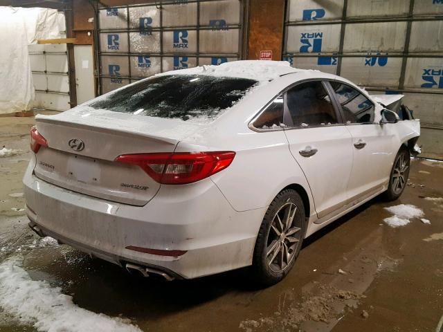 5NPE34AB8FH099554 - 2015 HYUNDAI SONATA SPO WHITE photo 4