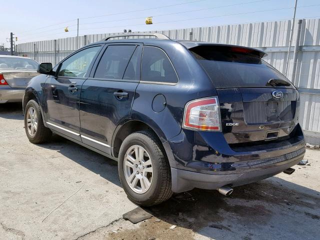 2FMDK48C88BA51737 - 2008 FORD EDGE SEL BLACK photo 3