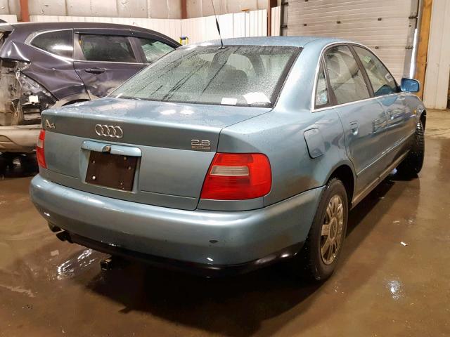 WAUED28D1XA041591 - 1999 AUDI A4 2.8 QUA TEAL photo 4