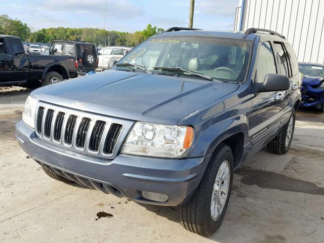 1J4GX58N52C276936 - 2002 JEEP GRAND CHER BLUE photo 2