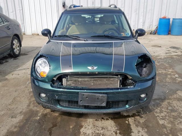 WMWML33599TP98511 - 2009 MINI COOPER CLU GREEN photo 9