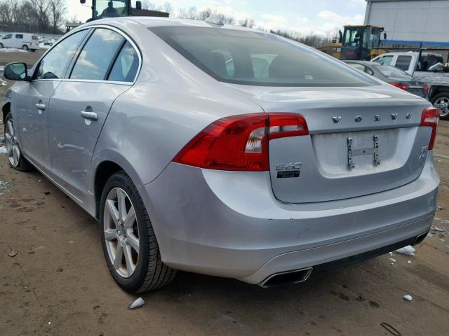 YV1612TK2G2412977 - 2016 VOLVO S60 PREMIE SILVER photo 3