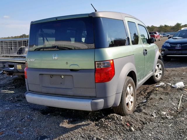 5J6YH285X4L010668 - 2004 HONDA ELEMENT EX GREEN photo 4