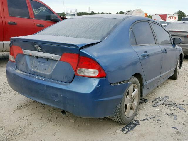 2HGFA16629H333027 - 2009 HONDA CIVIC LX-S BLUE photo 4