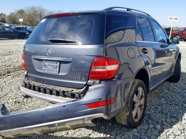 4JGBB8GB9BA652889 - 2011 MERCEDES-BENZ ML 350 4MA BLUE photo 4