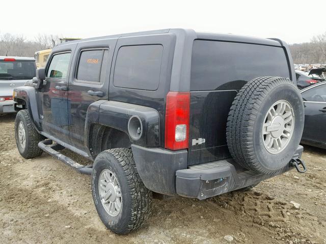 5GTEN13E088160017 - 2008 HUMMER H3 BLACK photo 3