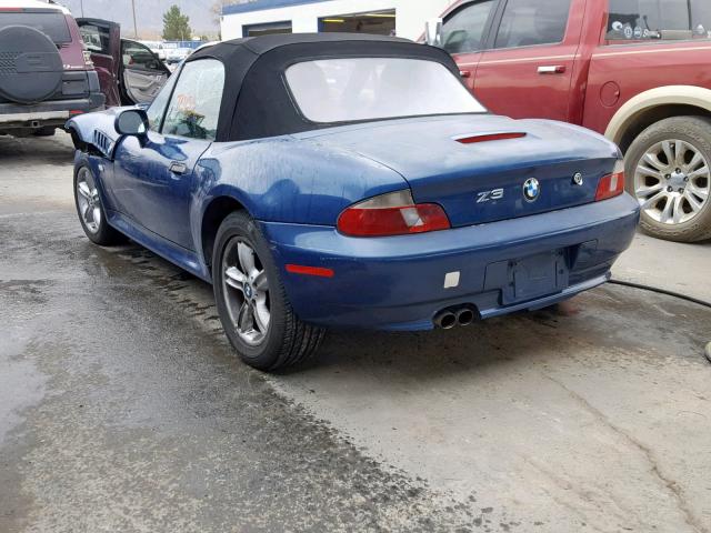 4USCH9348YLF85085 - 2000 BMW Z3 2.3 BLUE photo 3