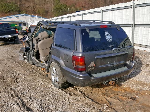 1J8GW58N02C297551 - 2002 JEEP GRAND CHER GRAY photo 3