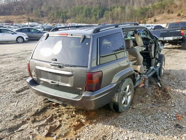 1J8GW58N02C297551 - 2002 JEEP GRAND CHER GRAY photo 4