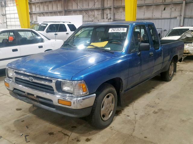 4TARN93P1PZ149590 - 1993 TOYOTA PICKUP 1/2 BLUE photo 2