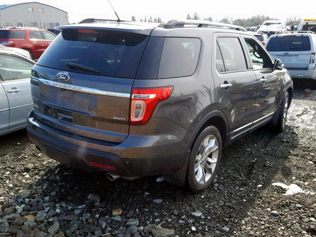 1FM5K8F89FGA25731 - 2015 FORD EXPLORER L GRAY photo 4