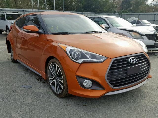 KMHTC6AE8GU277480 - 2016 HYUNDAI VELOSTER T ORANGE photo 1