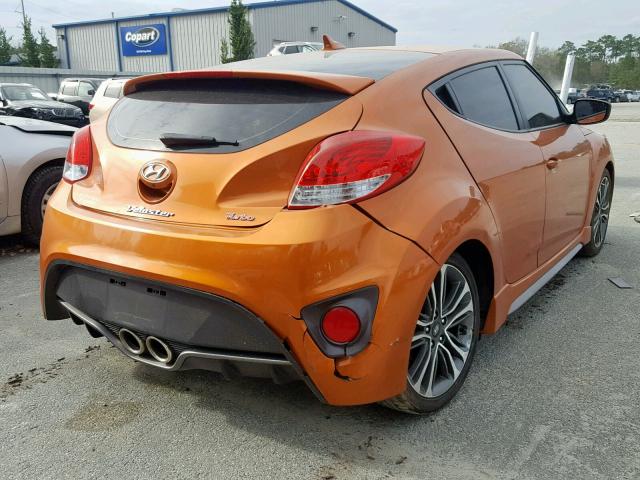 KMHTC6AE8GU277480 - 2016 HYUNDAI VELOSTER T ORANGE photo 4