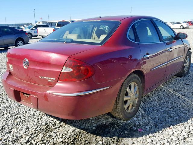 2G4WD532951353837 - 2005 BUICK LACROSSE C RED photo 4