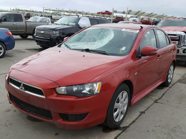 JA32U2FU6FU009658 - 2015 MITSUBISHI LANCER ES RED photo 2