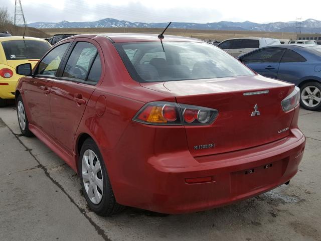 JA32U2FU6FU009658 - 2015 MITSUBISHI LANCER ES RED photo 3