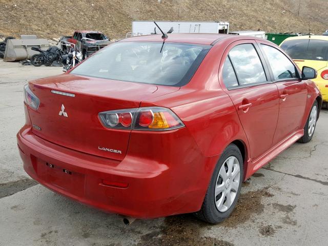 JA32U2FU6FU009658 - 2015 MITSUBISHI LANCER ES RED photo 4