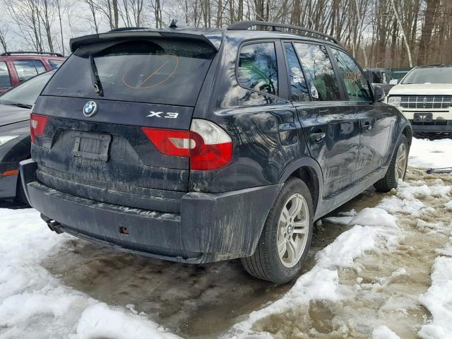 WBXPA93485WD18649 - 2005 BMW X3 3.0I BLACK photo 4