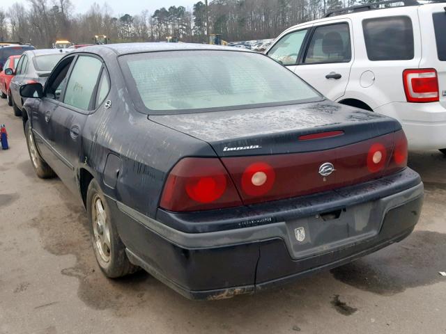 2G1WF52E449199637 - 2004 CHEVROLET IMPALA BLACK photo 3