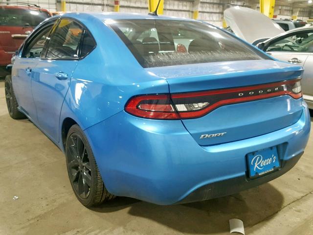 1C3CDFFA8GD818815 - 2016 DODGE DART SXT S BLUE photo 3