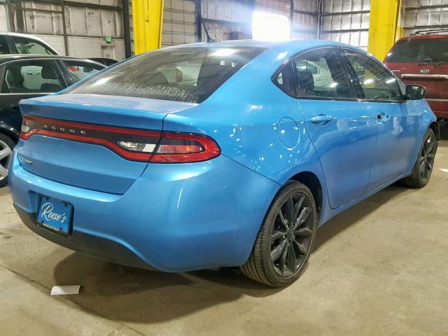 1C3CDFFA8GD818815 - 2016 DODGE DART SXT S BLUE photo 4