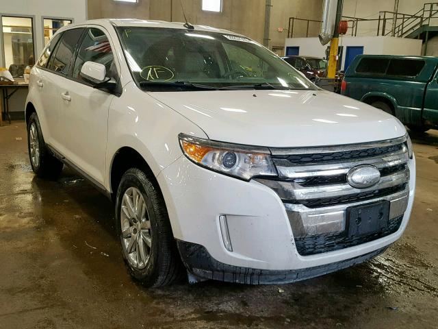 2FMDK3JC1DBE17603 - 2013 FORD EDGE SEL WHITE photo 1