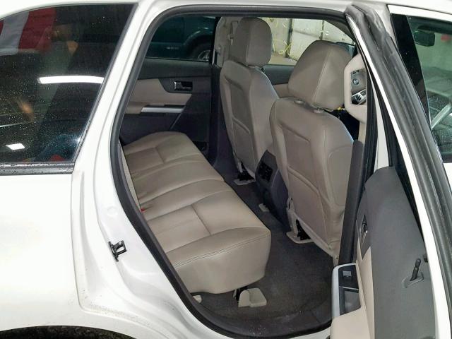 2FMDK3JC1DBE17603 - 2013 FORD EDGE SEL WHITE photo 6