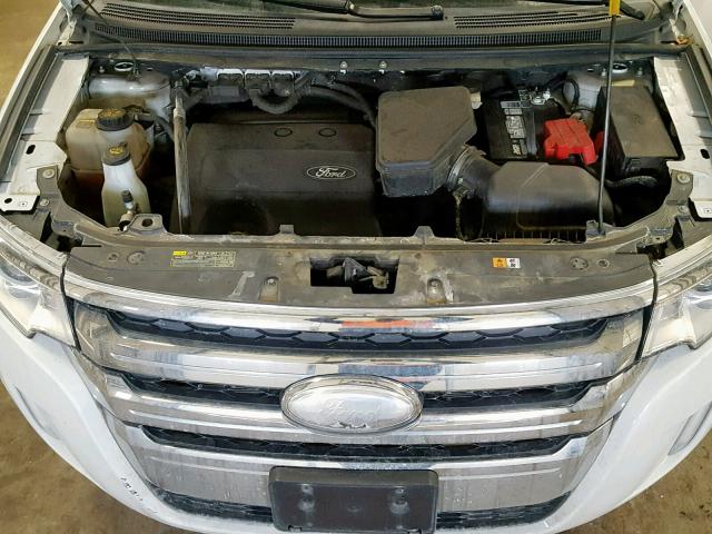 2FMDK3JC1DBE17603 - 2013 FORD EDGE SEL WHITE photo 7