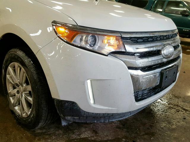 2FMDK3JC1DBE17603 - 2013 FORD EDGE SEL WHITE photo 9