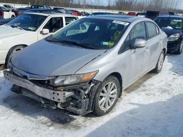 2HGFB2F9XCH538955 - 2012 HONDA CIVIC EXL SILVER photo 2