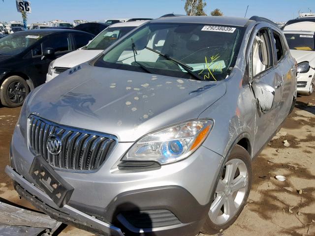 KL4CJASB4FB266031 - 2015 BUICK ENCORE GRAY photo 2