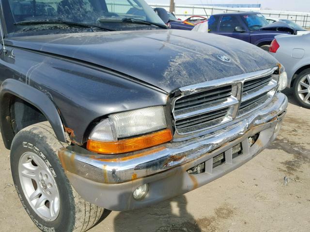 1D7HL42N43S333388 - 2003 DODGE DAKOTA SLT GRAY photo 9