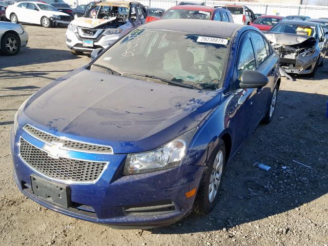 1G1PA5SH8D7281255 - 2013 CHEVROLET CRUZE LS BLUE photo 2