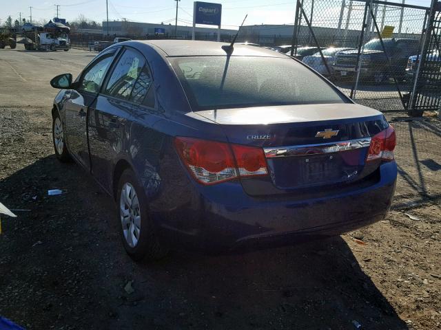 1G1PA5SH8D7281255 - 2013 CHEVROLET CRUZE LS BLUE photo 3